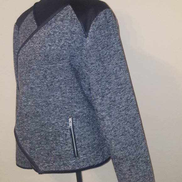 ❤Black Faux Leather Trim a.n.a Jacket❤ - Picture 5 of 13